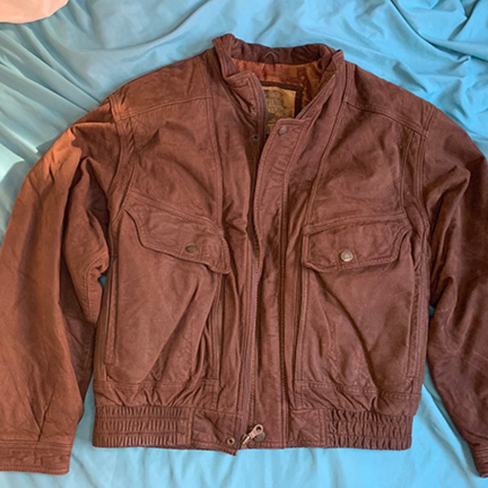 Vintage Structure Leather Jacket